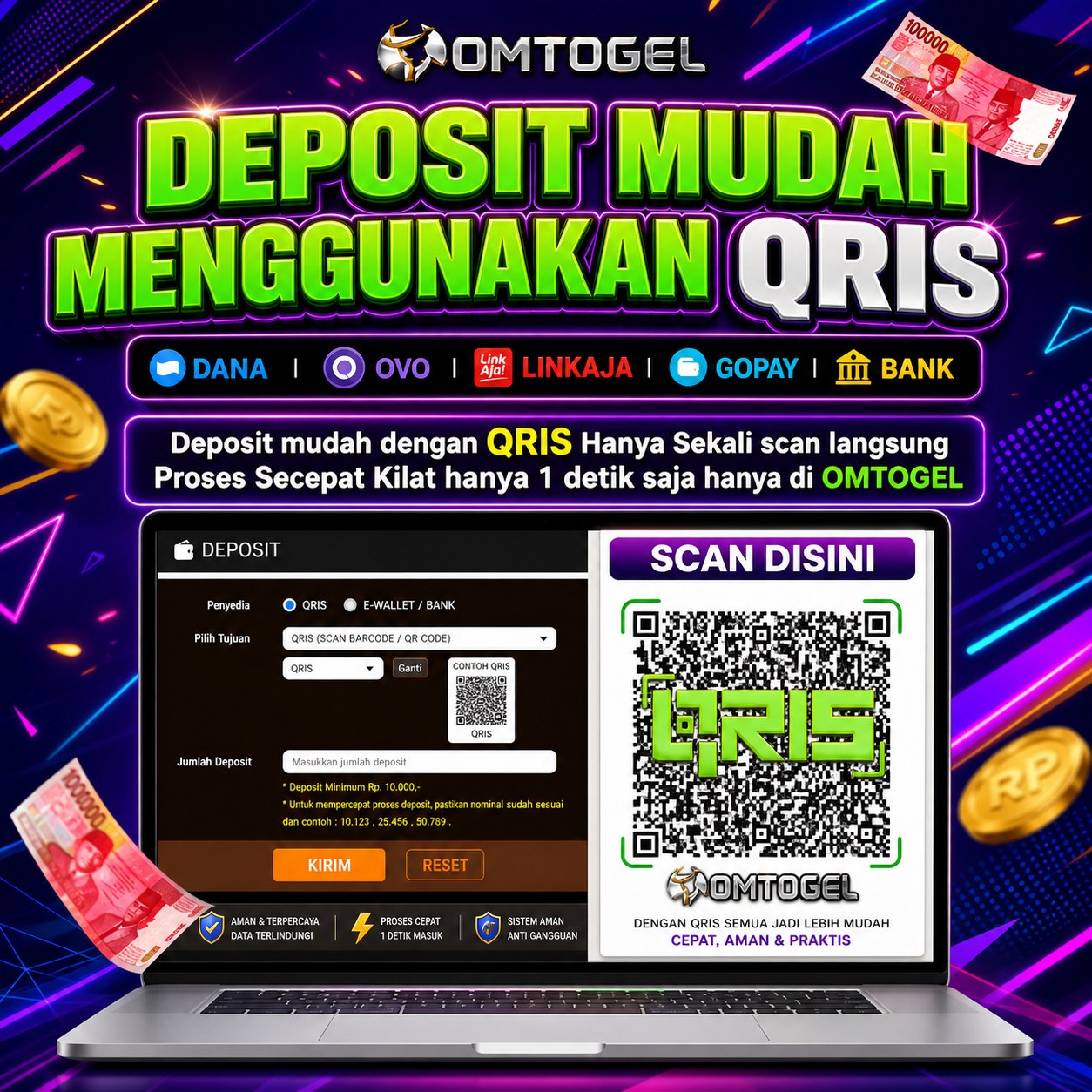 DEPOSIT VIA QRIS
